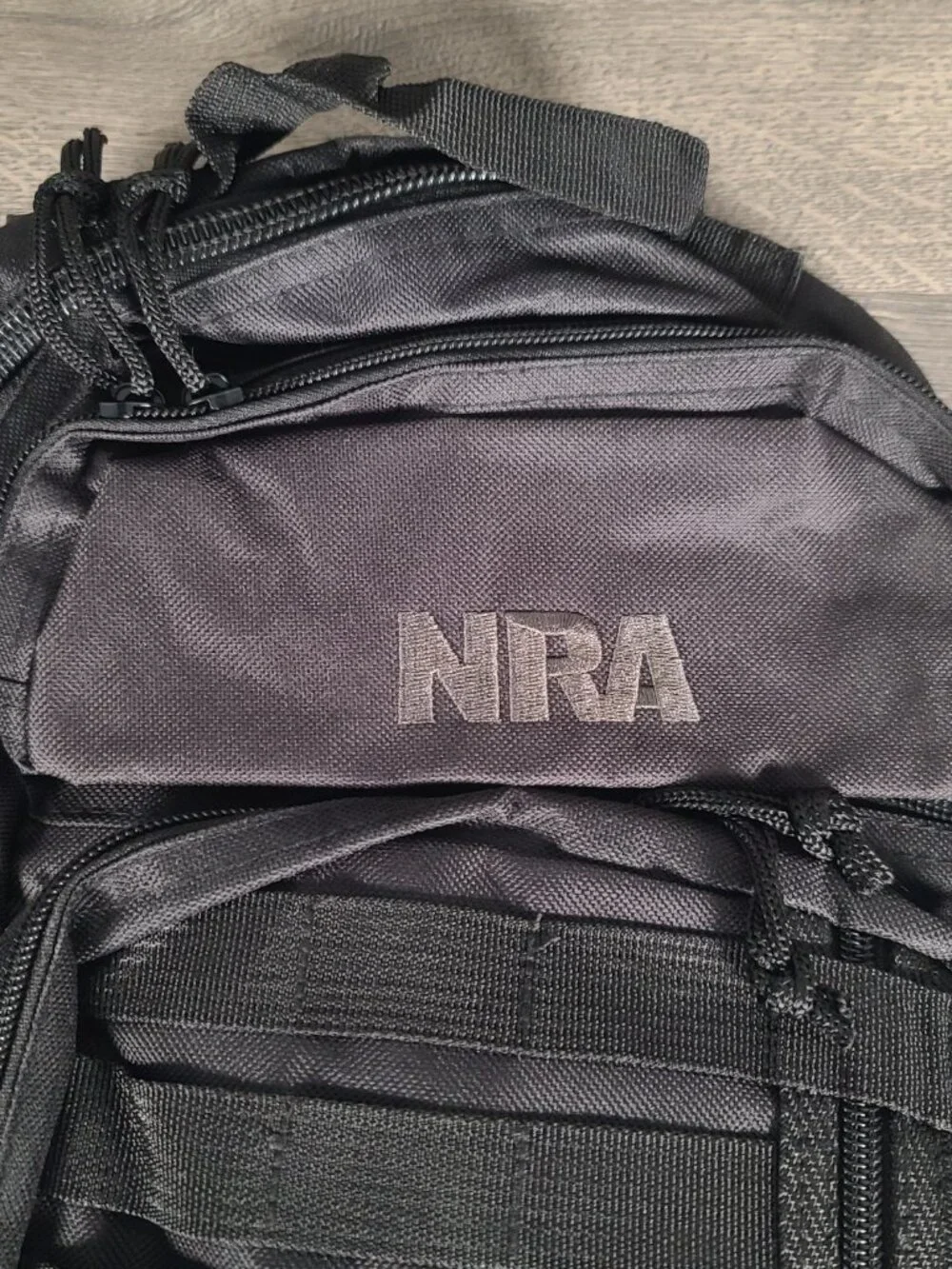 NRA Black Nylon Tactical Backpack/Go Bag Multiple Pockets