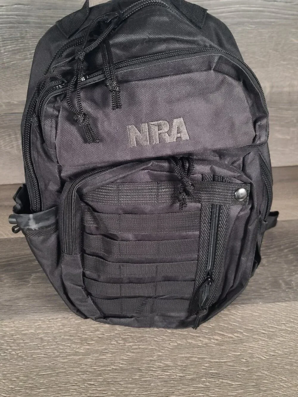 NRA Black Nylon Tactical Backpack/Go Bag Multiple Pockets
