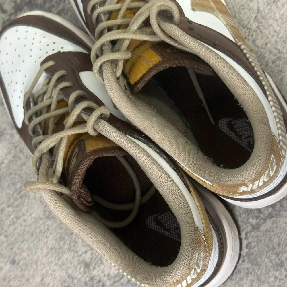 Nike Dunk Low GS Brown Plaid 4Y/ 5.5W Sneakers FV3653-191