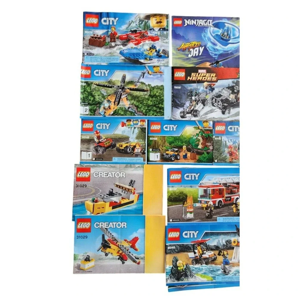 Lego City and Other Instruction Books - Books Only Lot‎