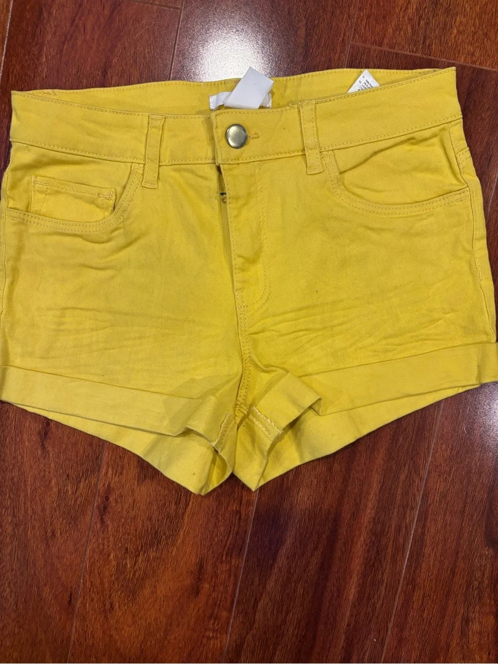 Yellow Denim Jean Shorts
