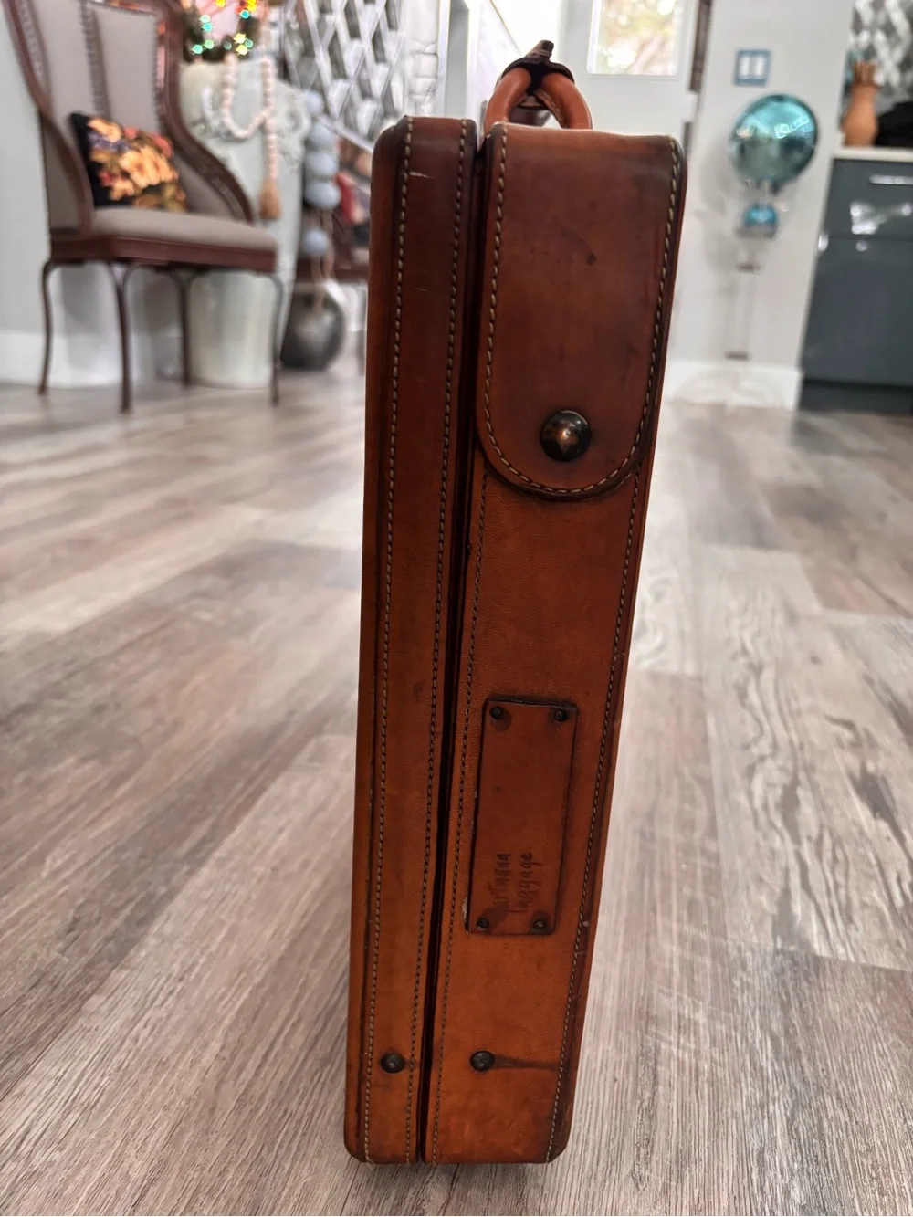 Vintage 1980s Hartmann Belting Leather Briefcase