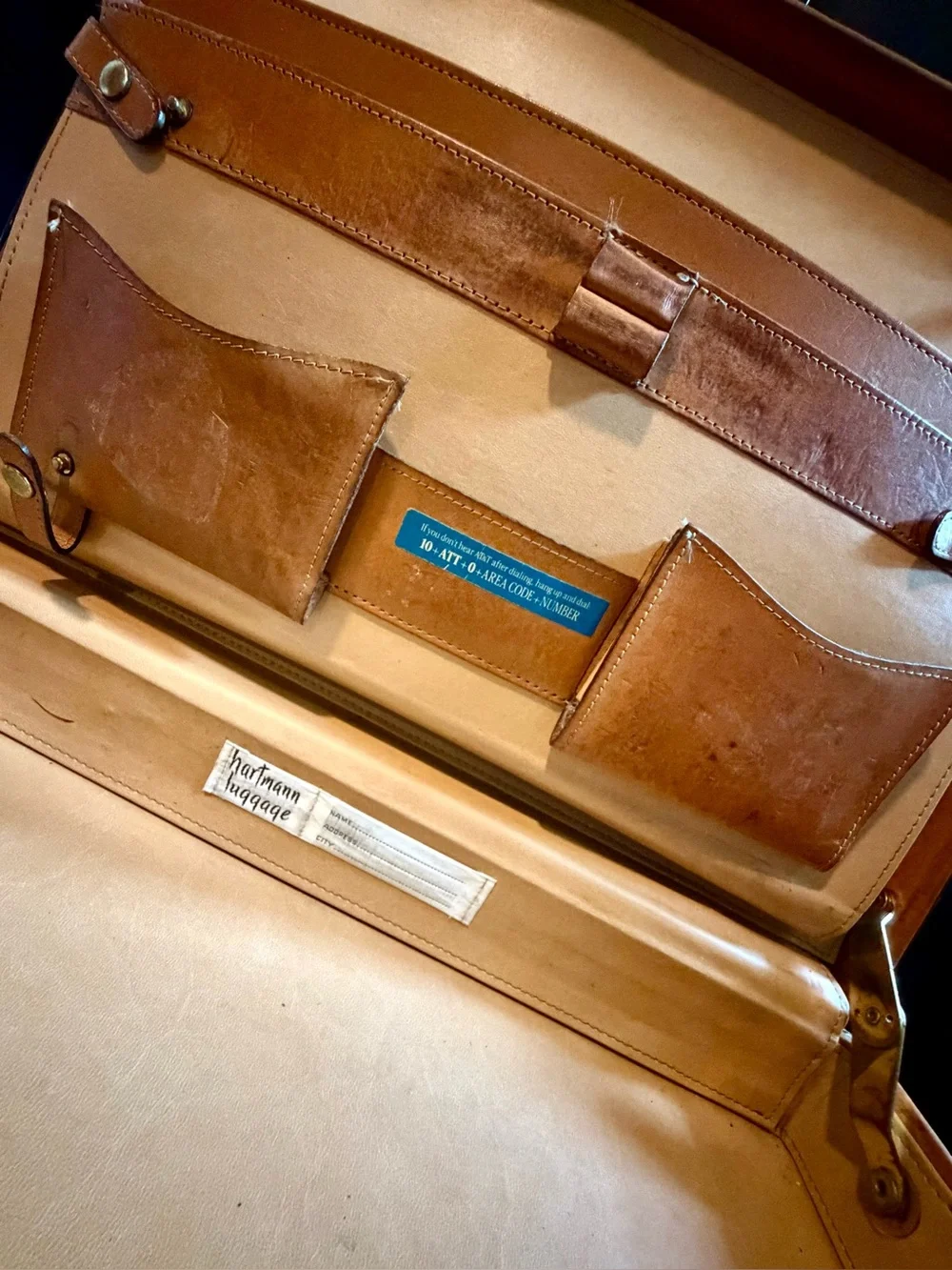 Vintage 1980s Hartmann Belting Leather Briefcase