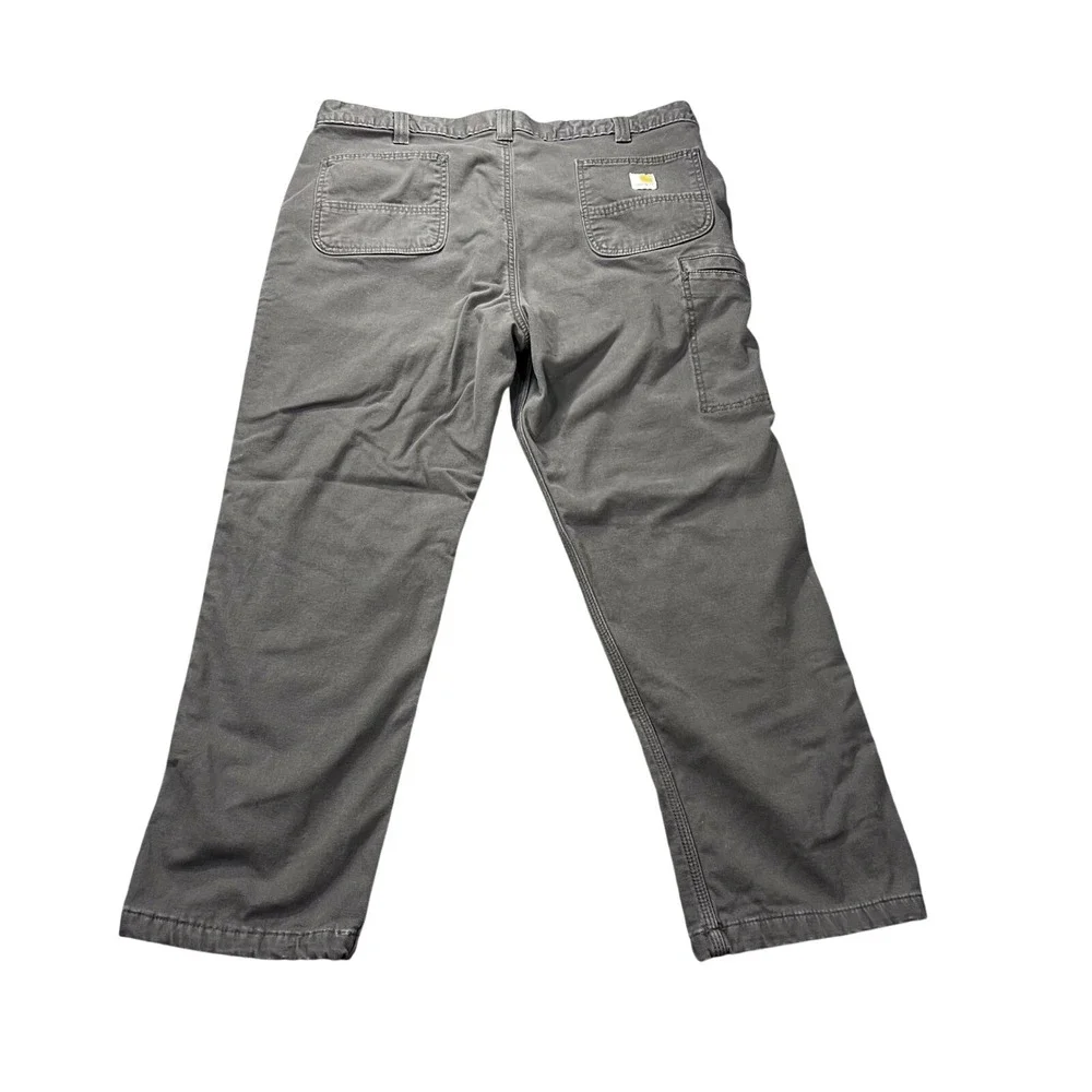 Carhartt Men's‎ 42x30 Relaxed Fit Rugged Flex Knit-Lined Utility Work Pants Grey