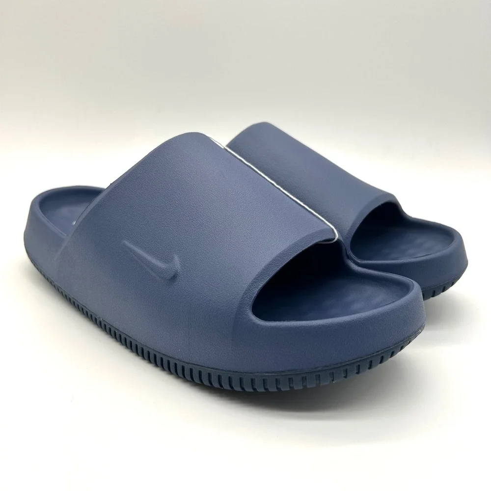 Nike Calm Slide 2.0 Mens 10 Diffused Blue IB0183-401 Foam Sandals Minimalist