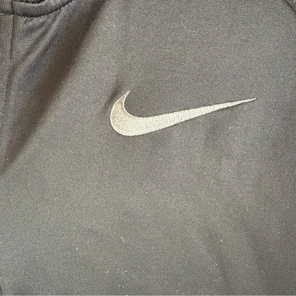 Nike Men's Black Zip-up Hoodie Jacket Dri-Fit Gray Logo Size Large