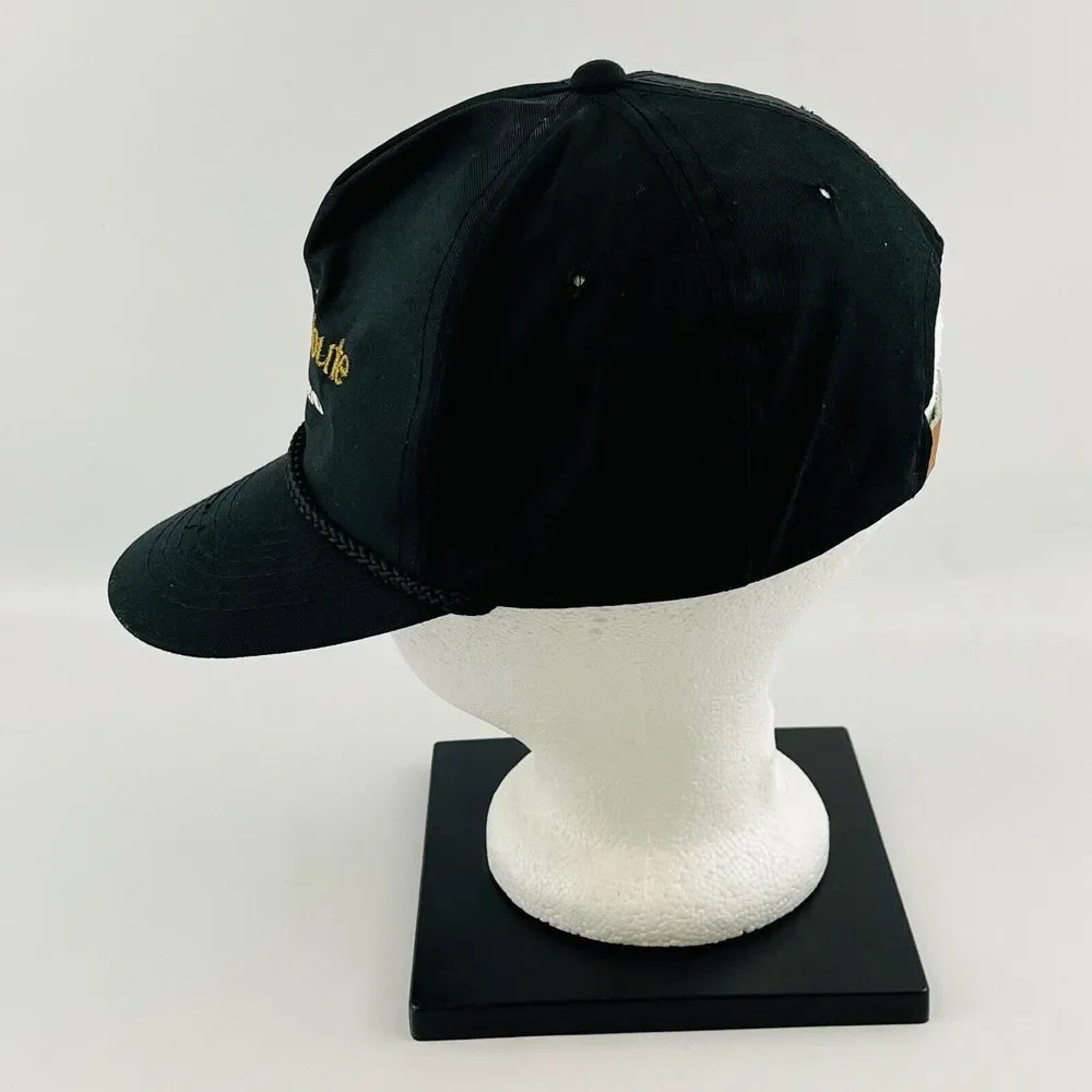 Vintage Rebel II/Tribute Tall Fescue Blend‎ Hat Black Twill Strapback Adjustable