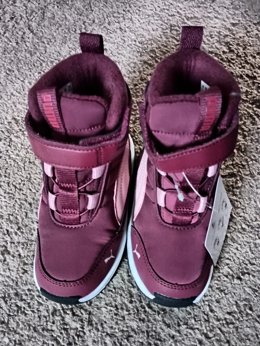 Puma Evolve Puretex Boots Toddler Sz 9 Girls Burgundy BRAND NEW WITH BOX NO LID