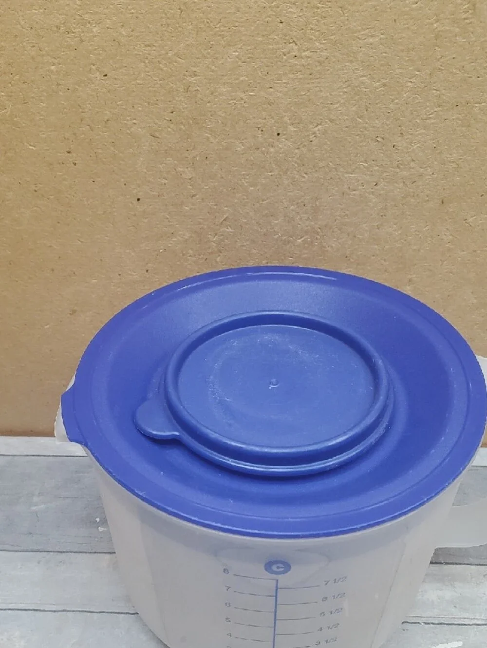 Tupperware blue cover