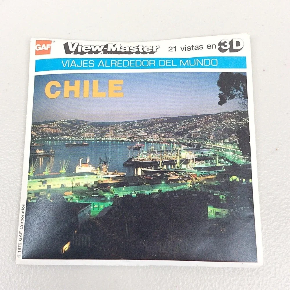 VTG View Master GAF 1979 Chile K52S Viajes Alrededor Del Mundo 3 Reel Set