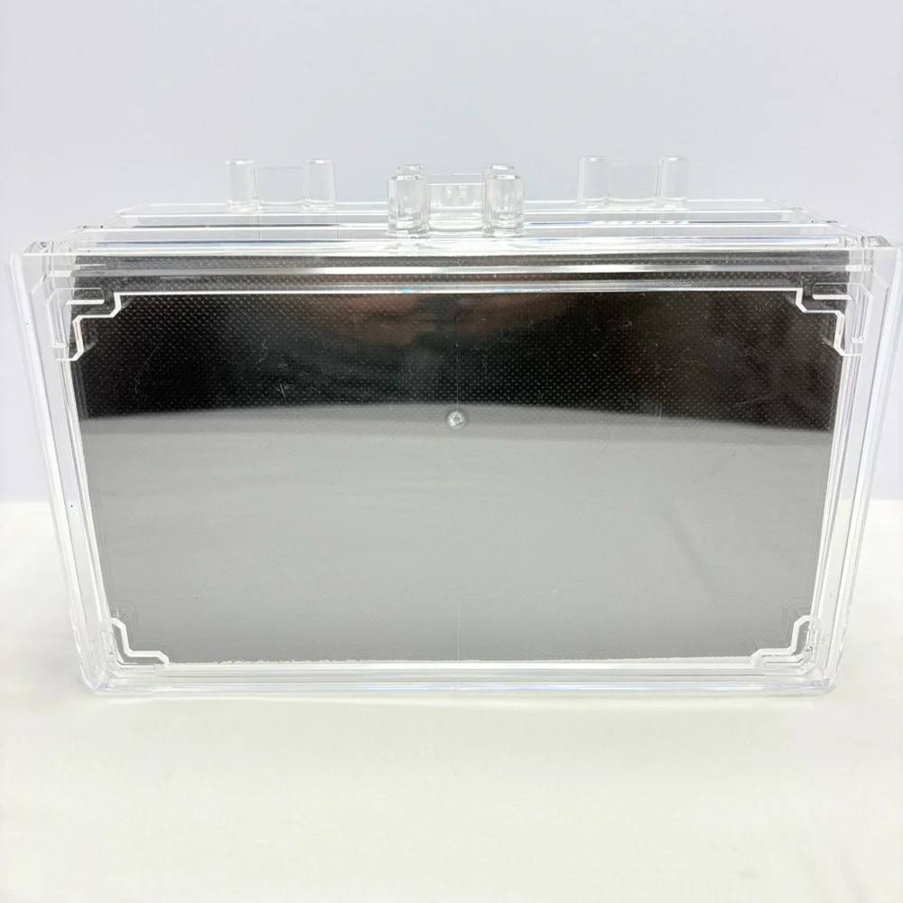Clear Acrylic Storage Organizer with Black Accents like new!