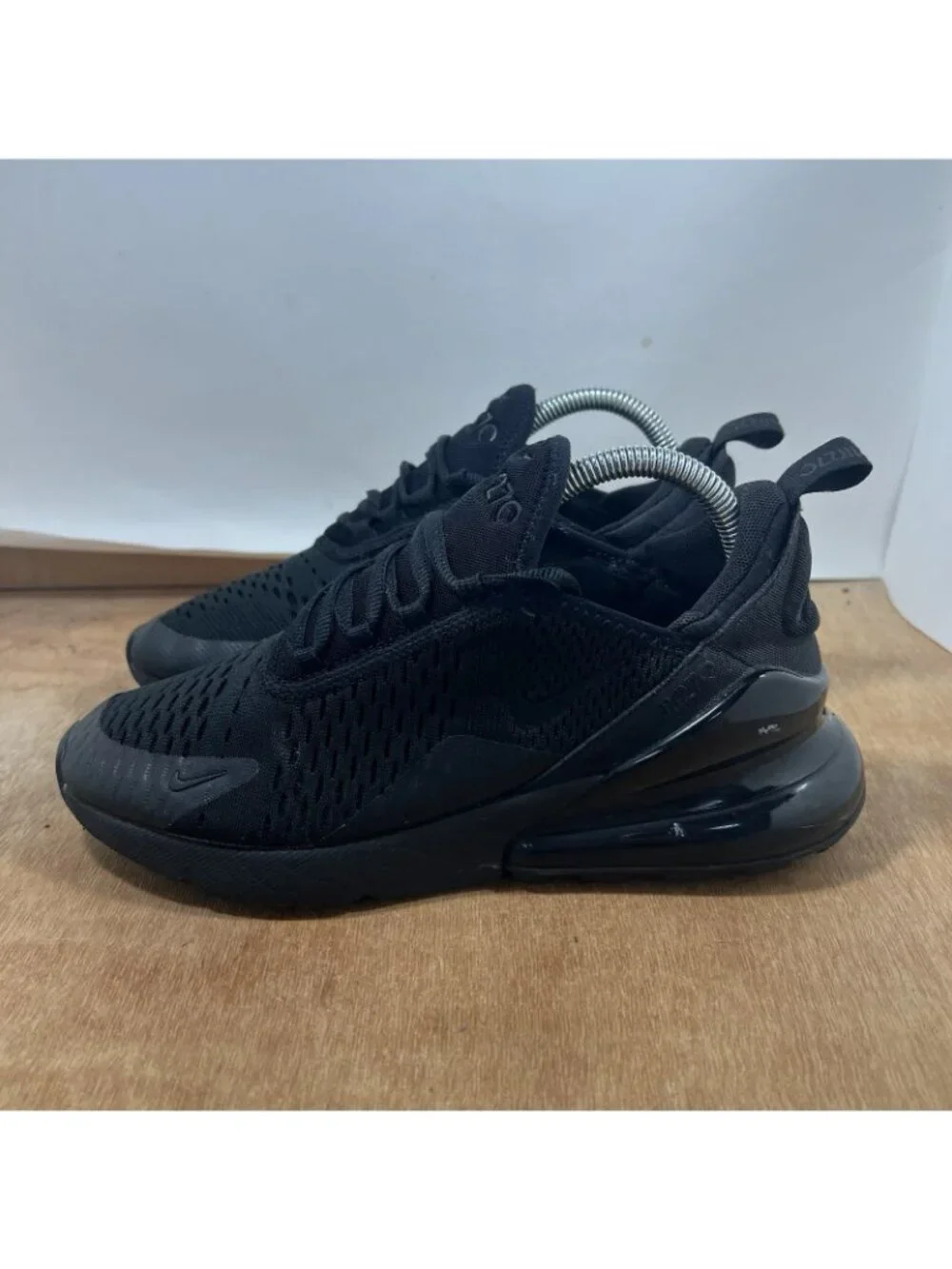 Nike Air Max 270 BQ5776-001 Triple Black Sneakers Black Size 7Y Women's 8.5