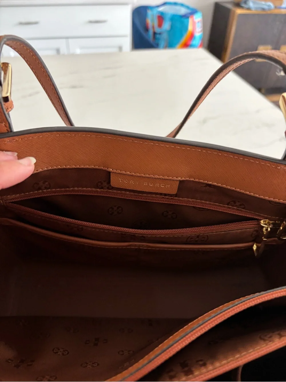 Tory Burch structured saffiano