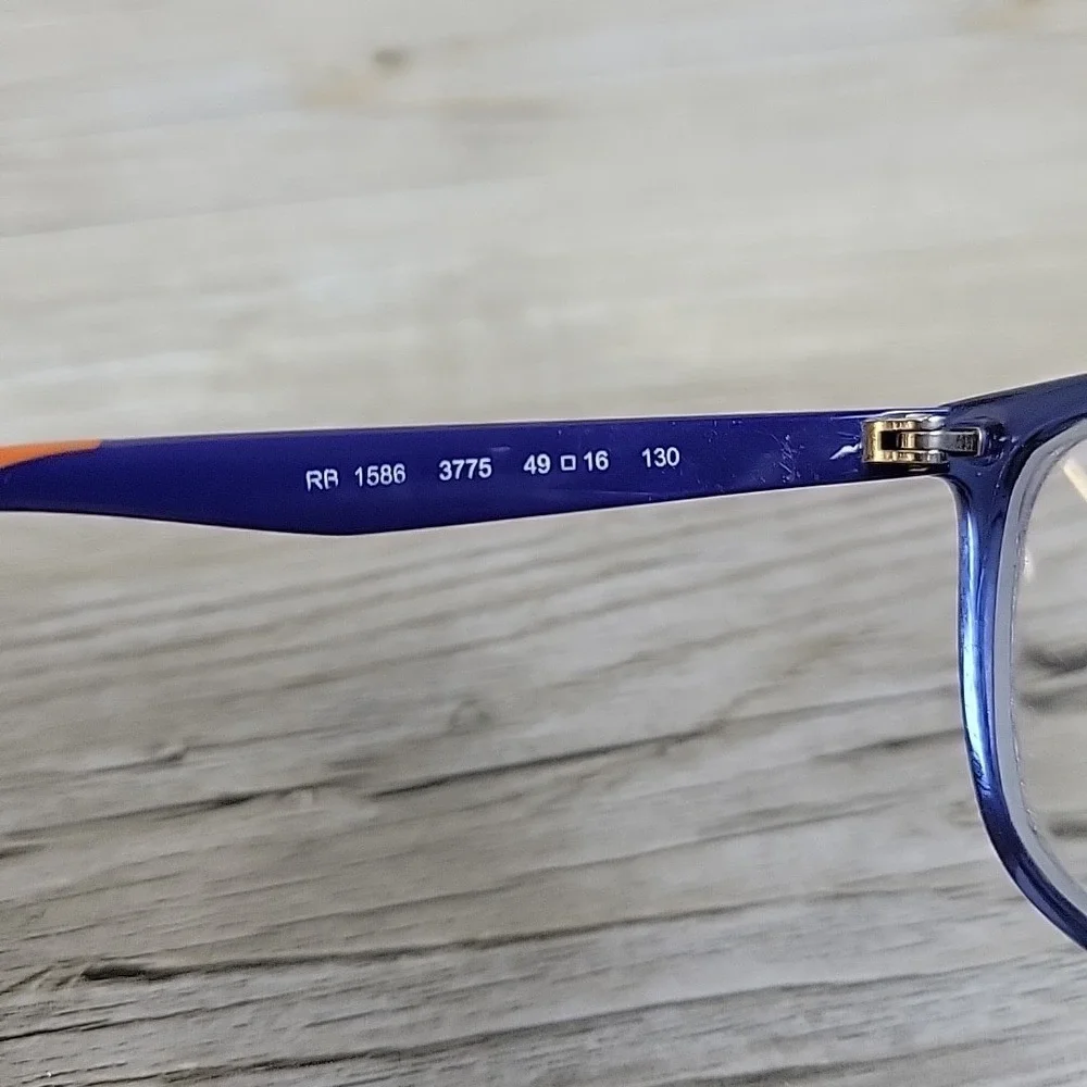 Ray-Ban Jr RB 1586 3775 Eyeglasses Frames Blue Orange  49-16 130mm Full Rim Kids