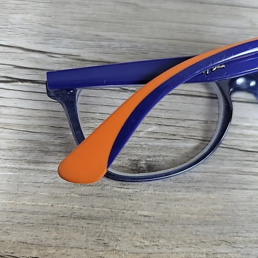 Ray-Ban Jr RB 1586 3775 Eyeglasses Frames Blue Orange  49-16 130mm Full Rim Kids