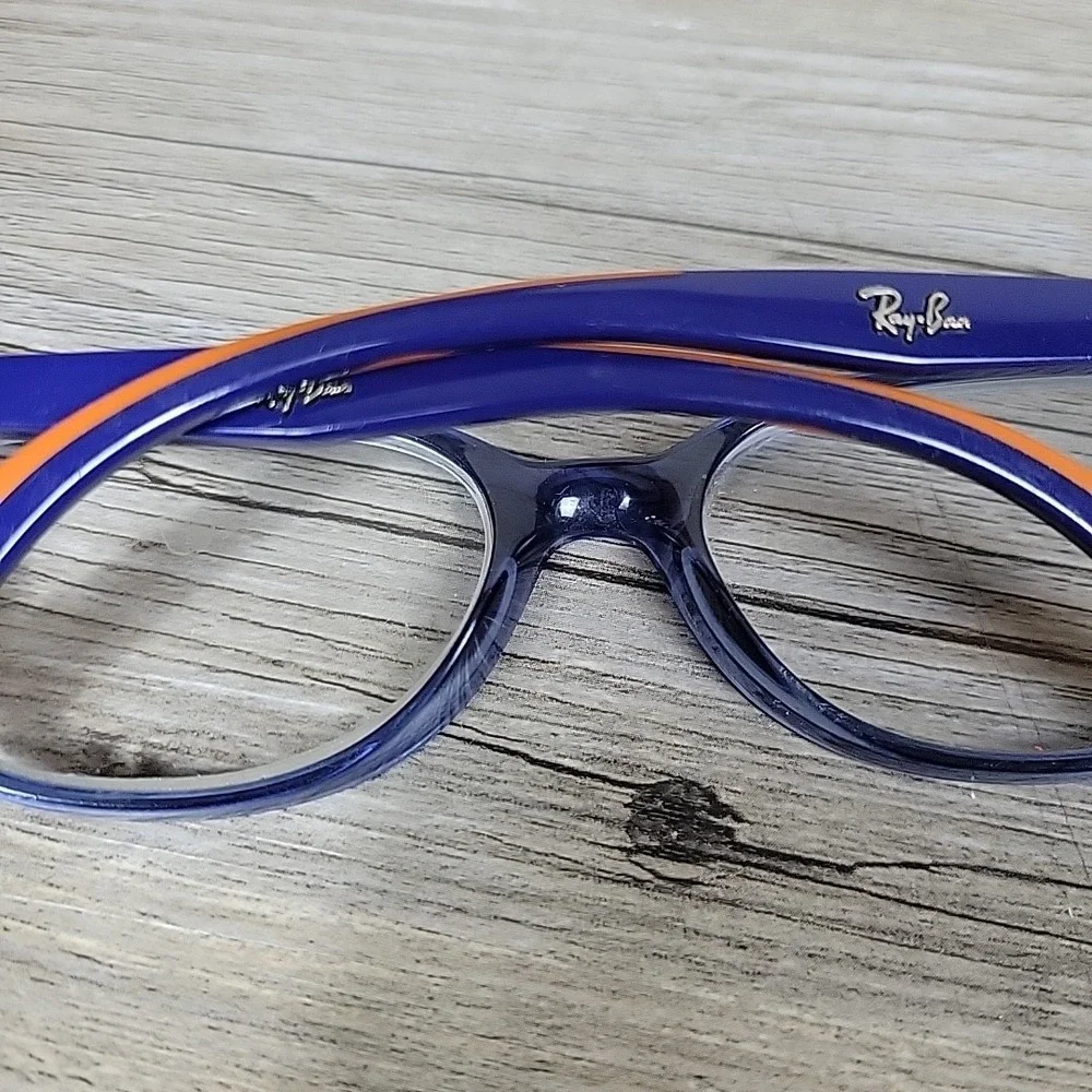 Ray-Ban Jr RB 1586 3775 Eyeglasses Frames Blue Orange  49-16 130mm Full Rim Kids