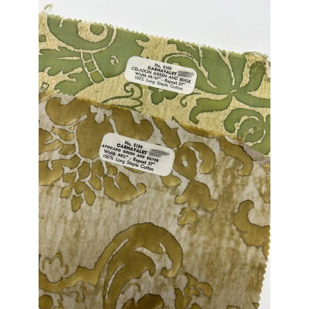 Vtg Six FORTUNY Sample Pieces - Stunning patterns Rare Colors HTF