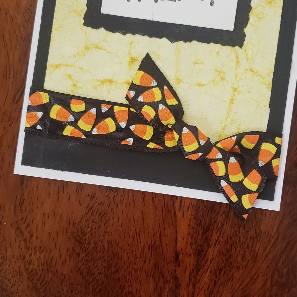 Set of 3 Handmade Halloween Cards – Trick or Treat Candy Corn Design