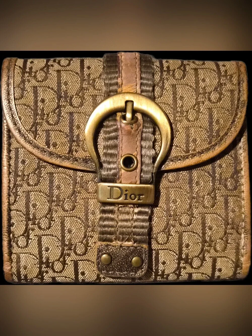Dior Vintage Oblique Trotter Wallet