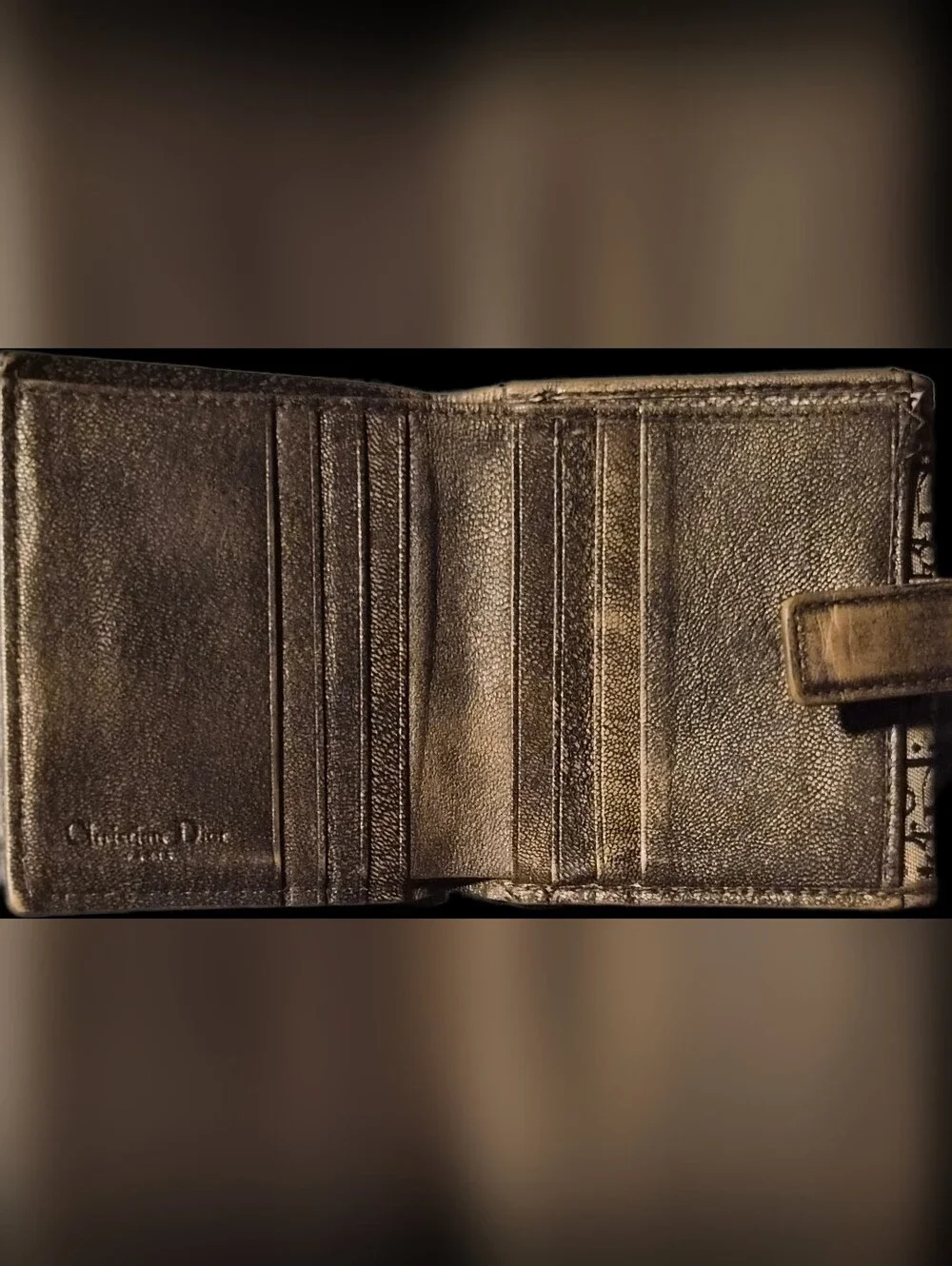 Dior Vintage Oblique Trotter Wallet