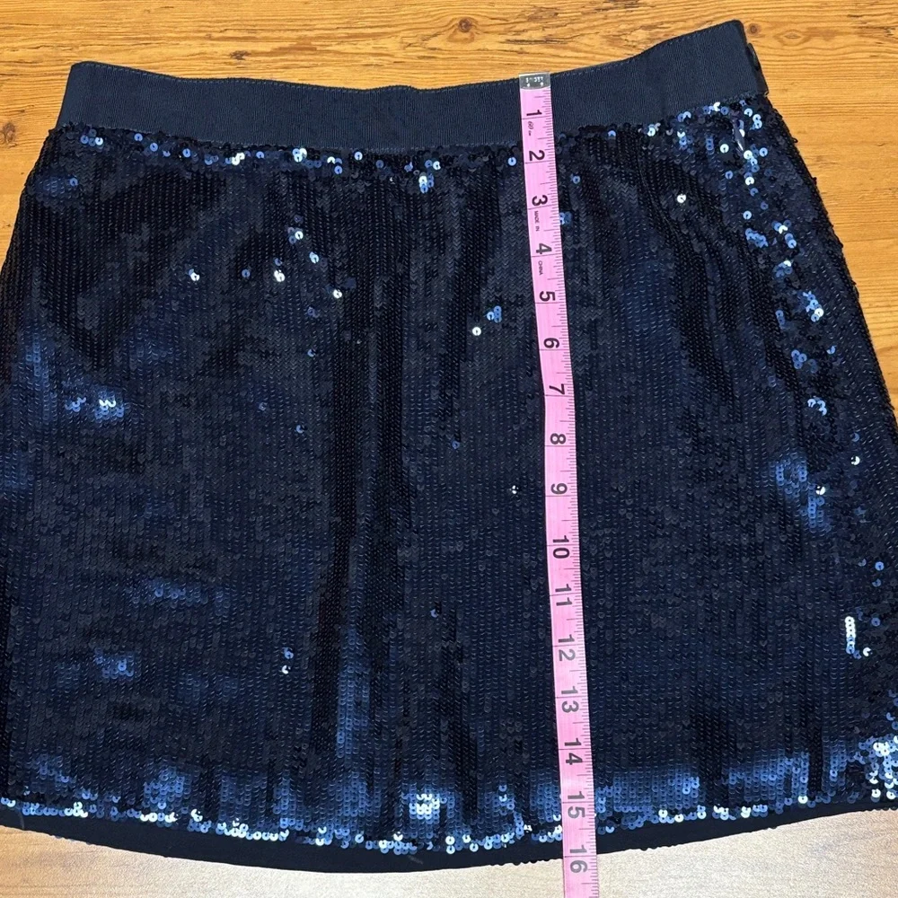 J. Crew Collection Sparkling Midnight Blue Sequins‎ Mini Skirt. EUC