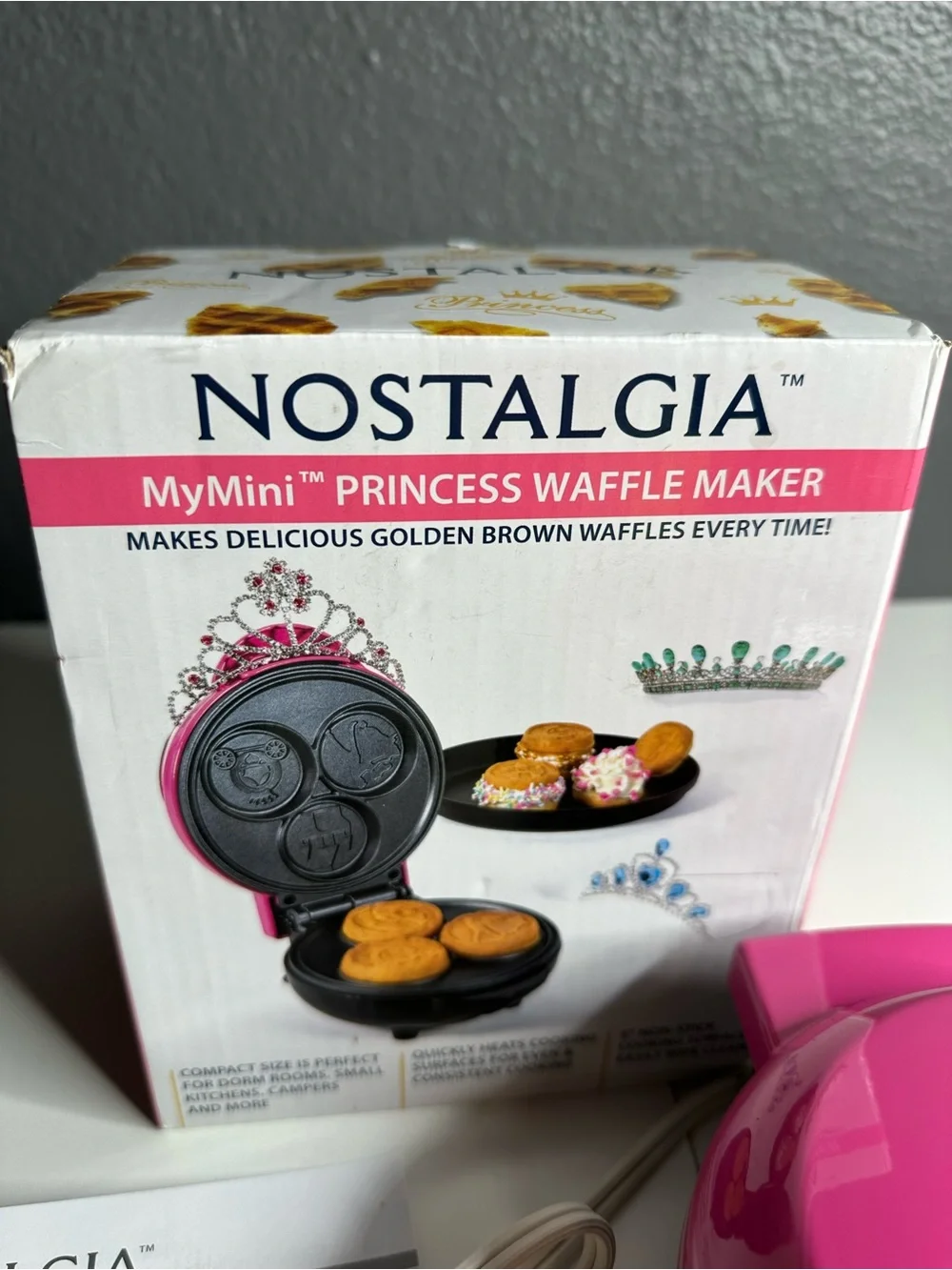 Nostalgia MyMini Princess Waffle Maker - Hot Pink