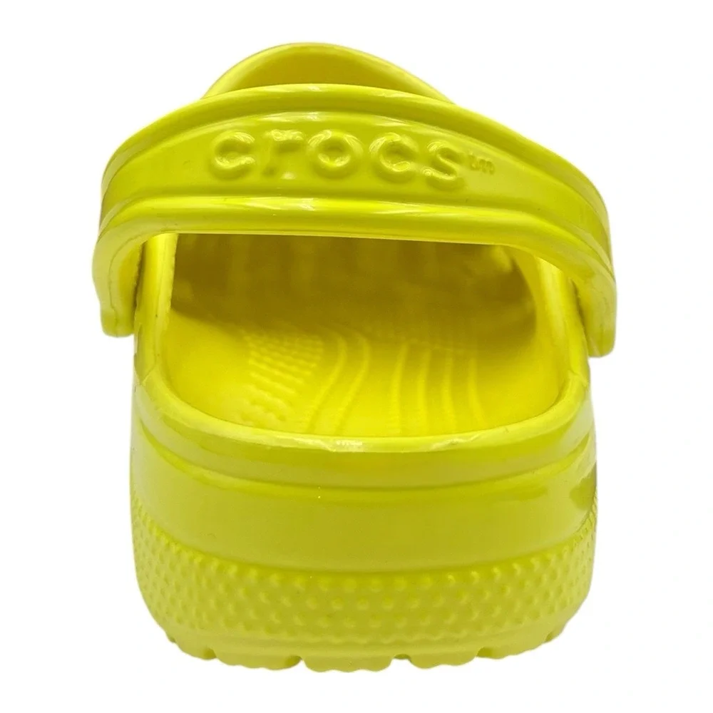 Crocs Mens Classic Slip-on Clogs Size‎ 6 Neon Yellow Glossy Flexible Comfort