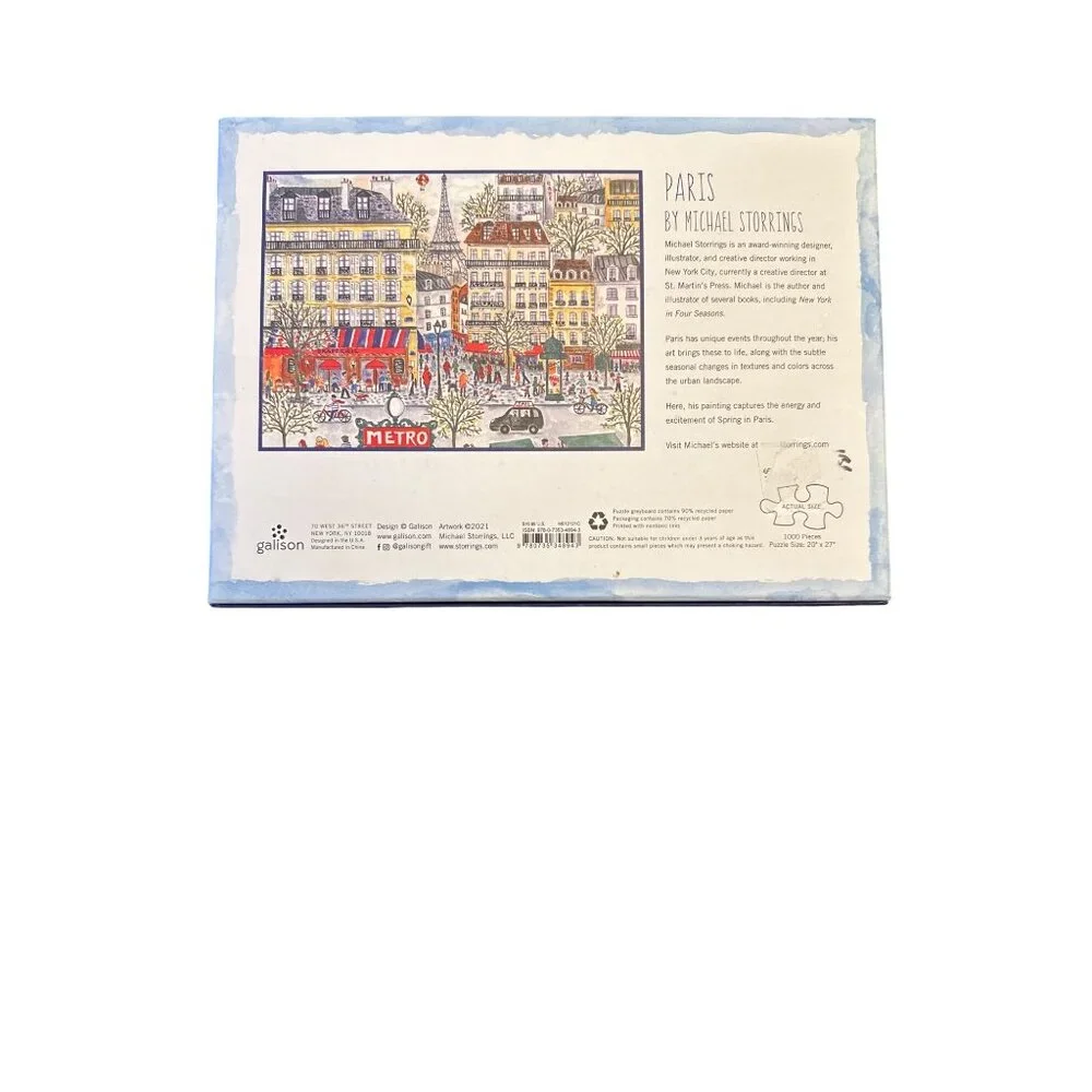 Paris By Michael Storrings 1000‎ Piece Jigsaw Puzzle In Box