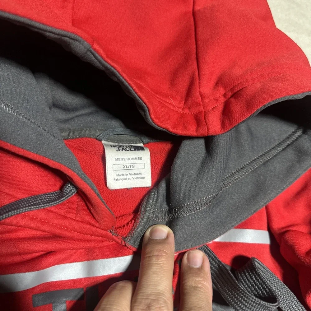 Men's The North Face Since 1968 Red Hooded Sweatshirt Long Sleeve‎ Hoodie -xl
