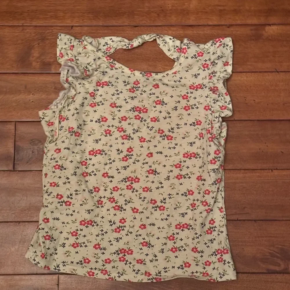 Girls Size 8 Floral‎ Blouse Top Shirt