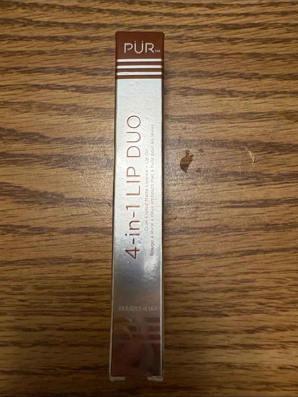 Pur 4-in-1 Lip Duo in Rose Gold and White Packaging