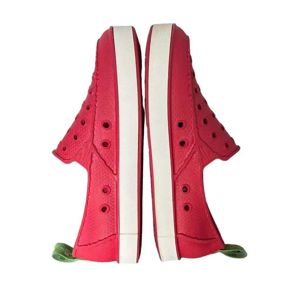 Sanuk Water Shoes Girls Lil Walker 2.5 Red Loafer Flat Slip On Washable‎ Beach