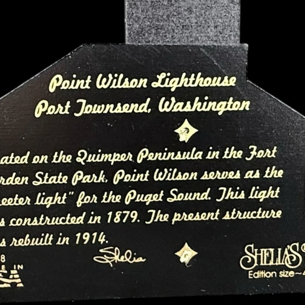 Point Wilson Lighthouse Port Townsend, WA‎ Shelia's Shelf Sitter with box 2001