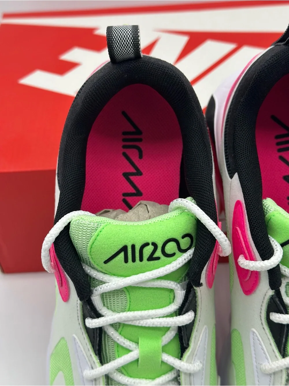 Nike Women’s Sneakers White Lime Green Hot Pink Black