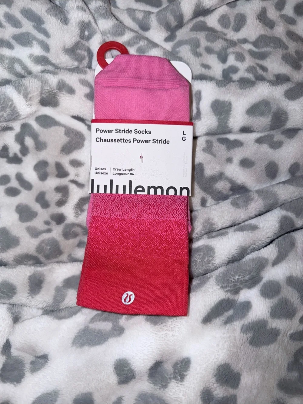 lululemon athletica Power Stride Crew Socks - Pink to Red Ombre