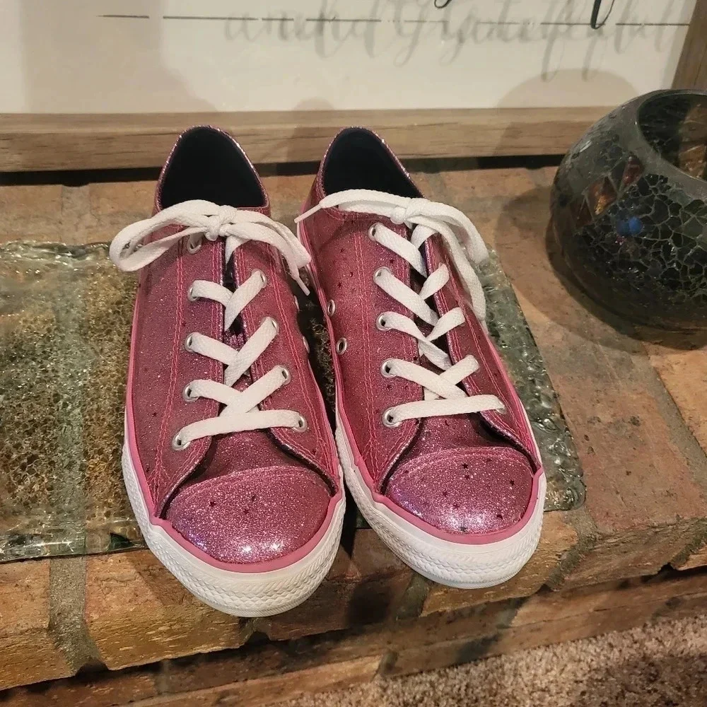Converse converse pink shiny glitter