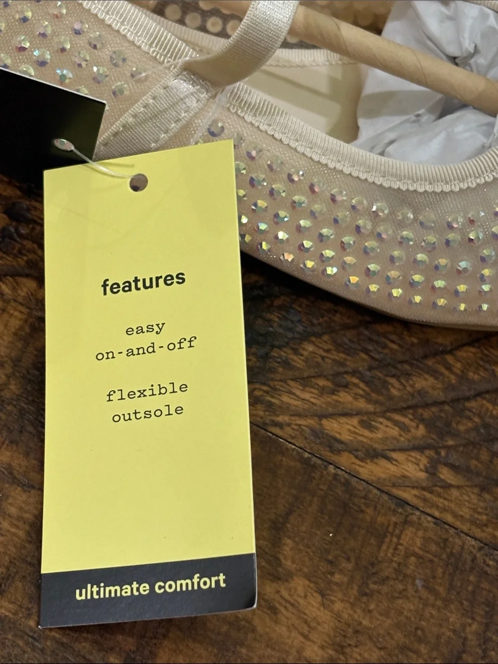 art class Girls Cream Rhinestone Mary Jane Dress Shoes