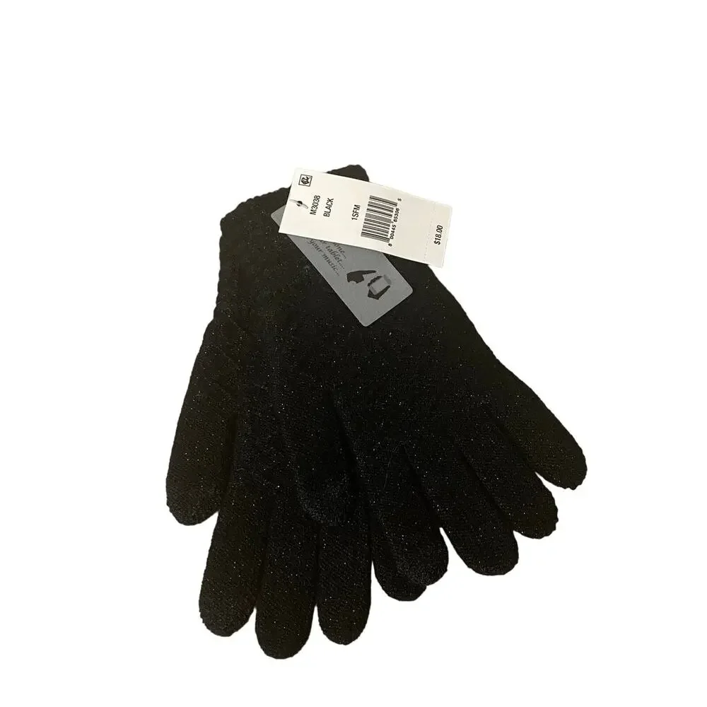 Steve Madden Solid Black E-Z Tap Knitted Gloves Women Sz OS