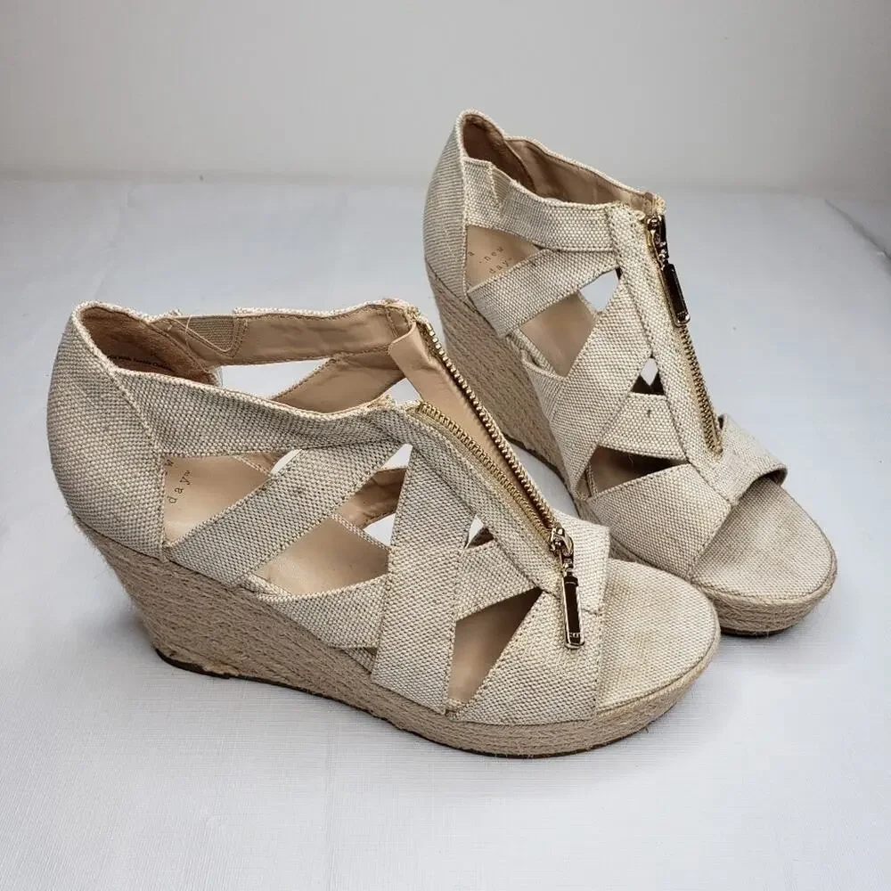 A New Day Women's Carla Jute Platform Espadrille Wedge Pumps Size 10