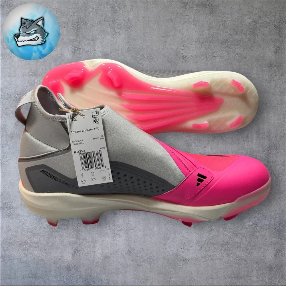 Men Adidas Adizero Impact+ TPU BSB Baseball Shoes Molded Cleats IF3353 Size 11.5