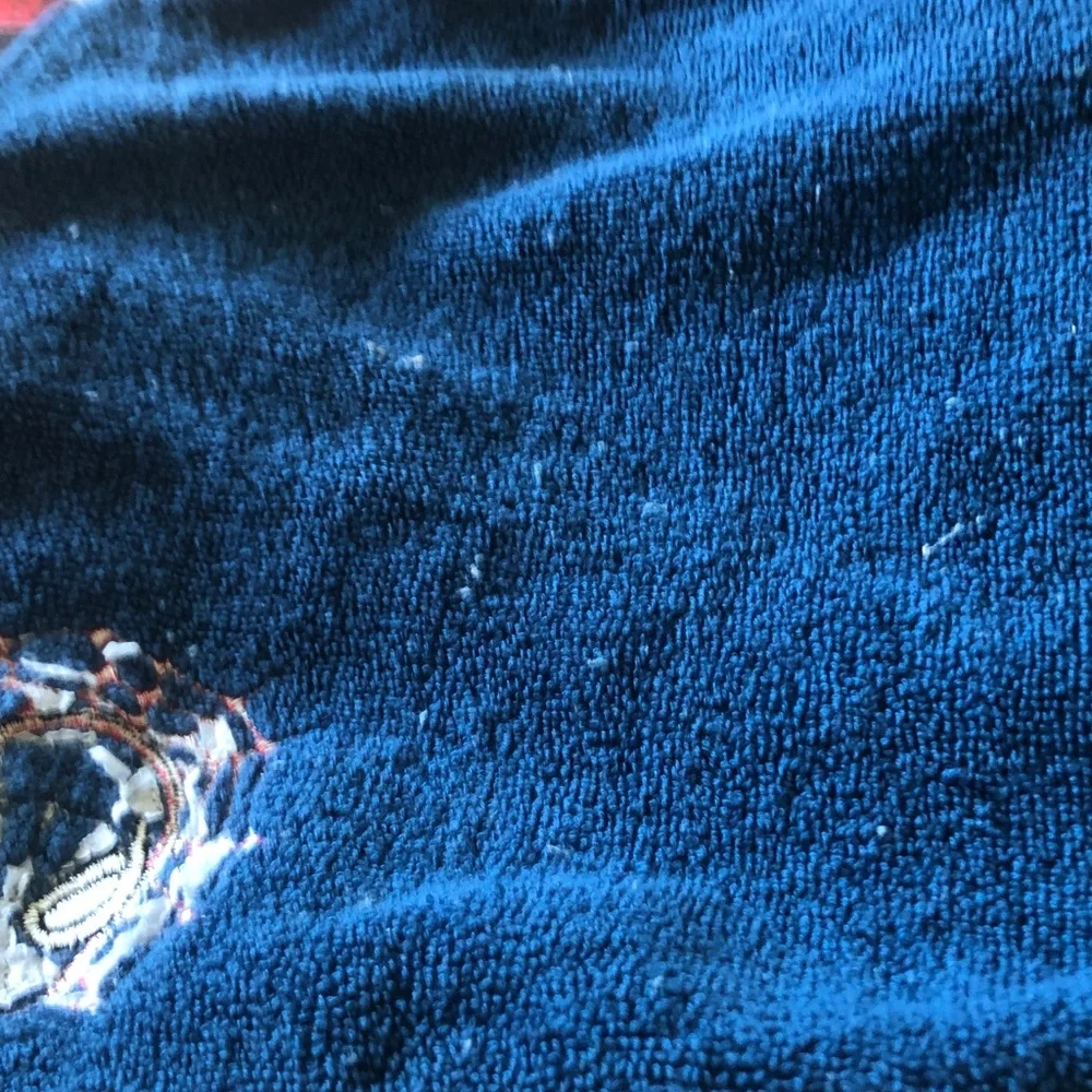 Blue Towel with Spider-Man Embroidery