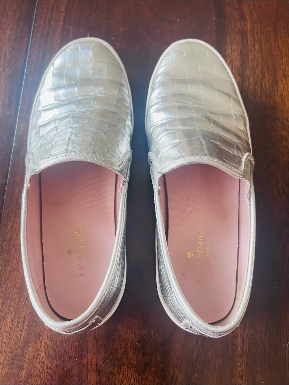 kate spade metallic croc