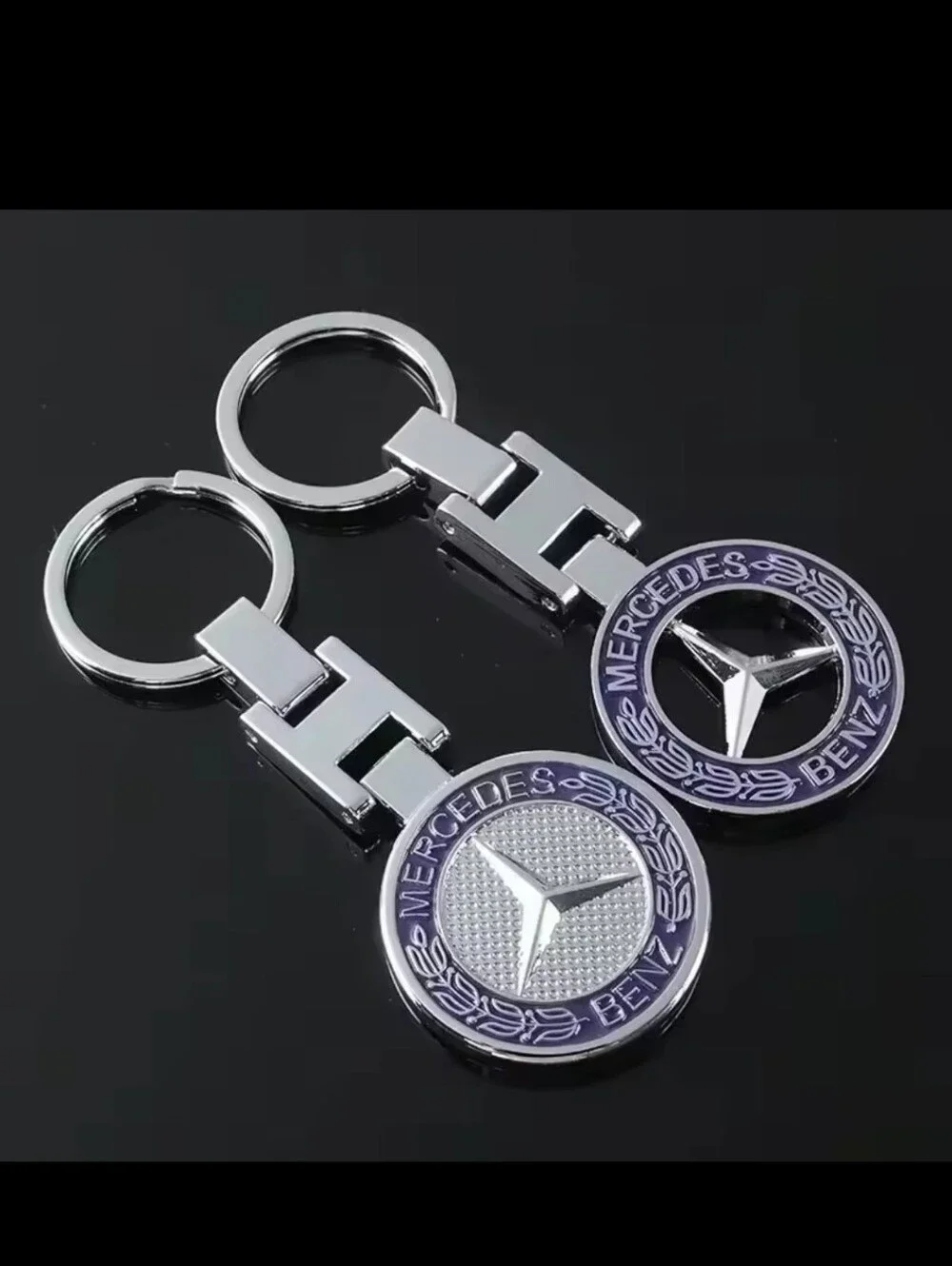 One Mercedes Benz metal sleek keychain choose one of 8 Styles Available