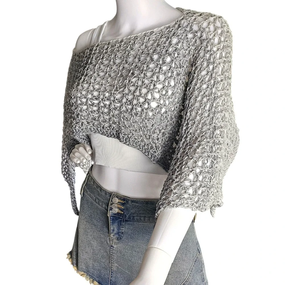 Handmade crochet shrug
