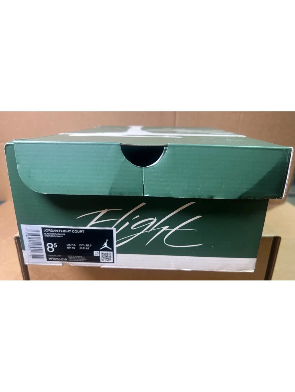 Air Jordan Flight Court 'Black Anthracite' HF3255-010 Sz 8.5 Men’s