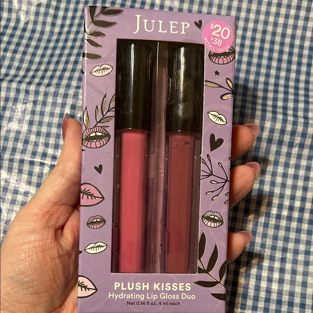 Julep Plush Kisses Lip Gloss Duo - Vibrant Pink and Classic Red