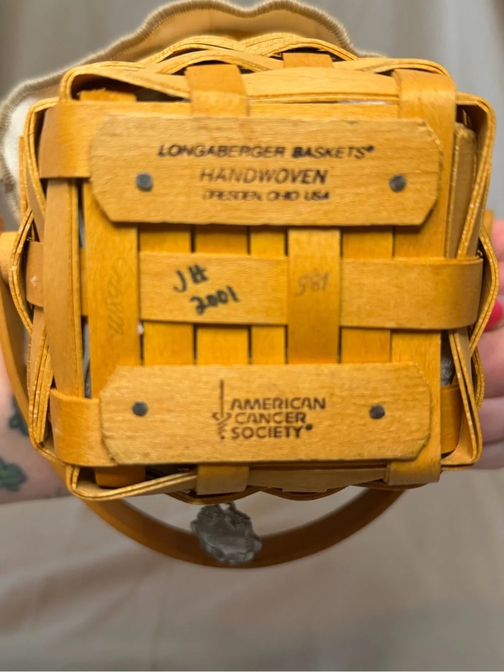 Longaberger handwoven picnic