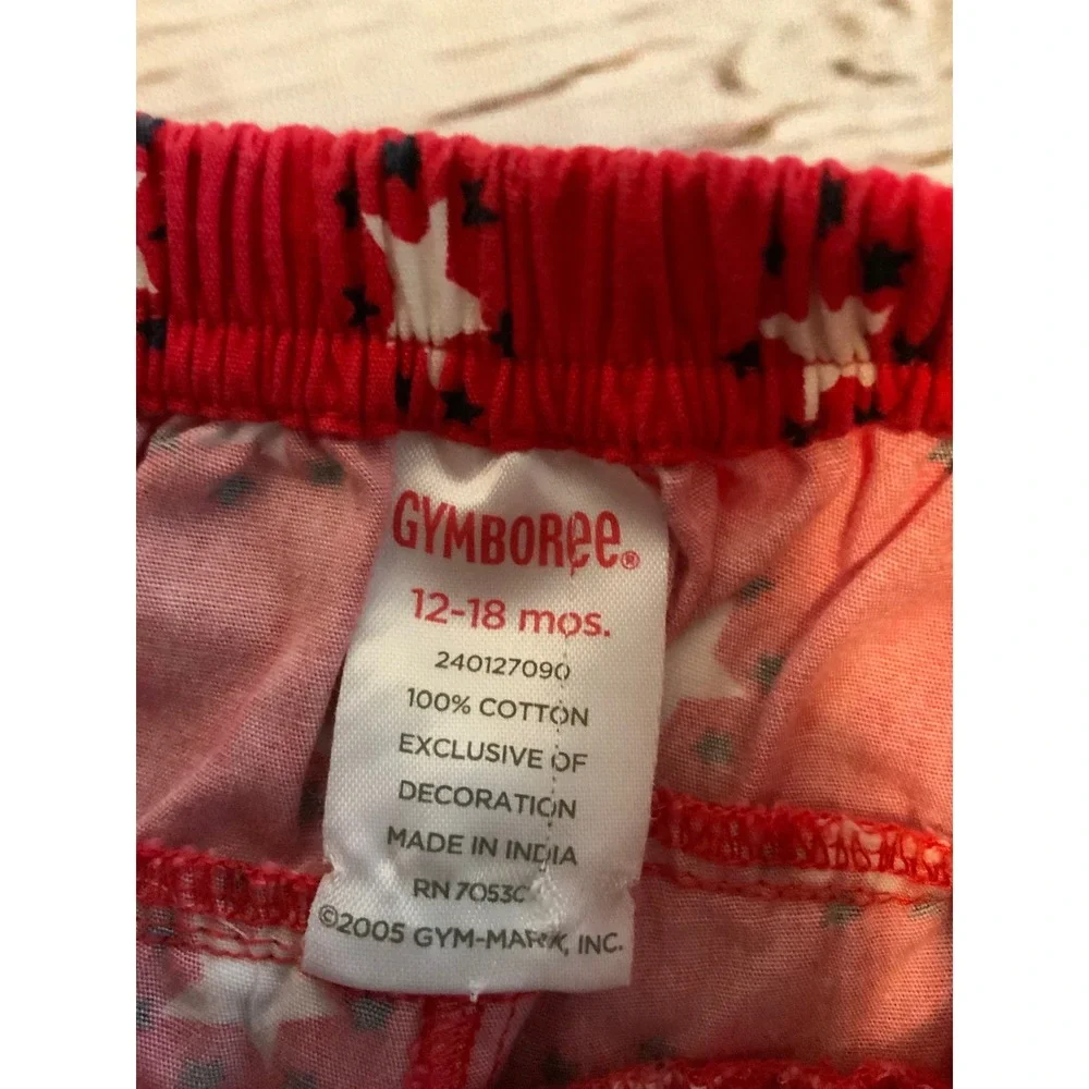 Gymboree Baby Girls Star Halter Top and Ruffle Shorts Set Red White 12-18 Months