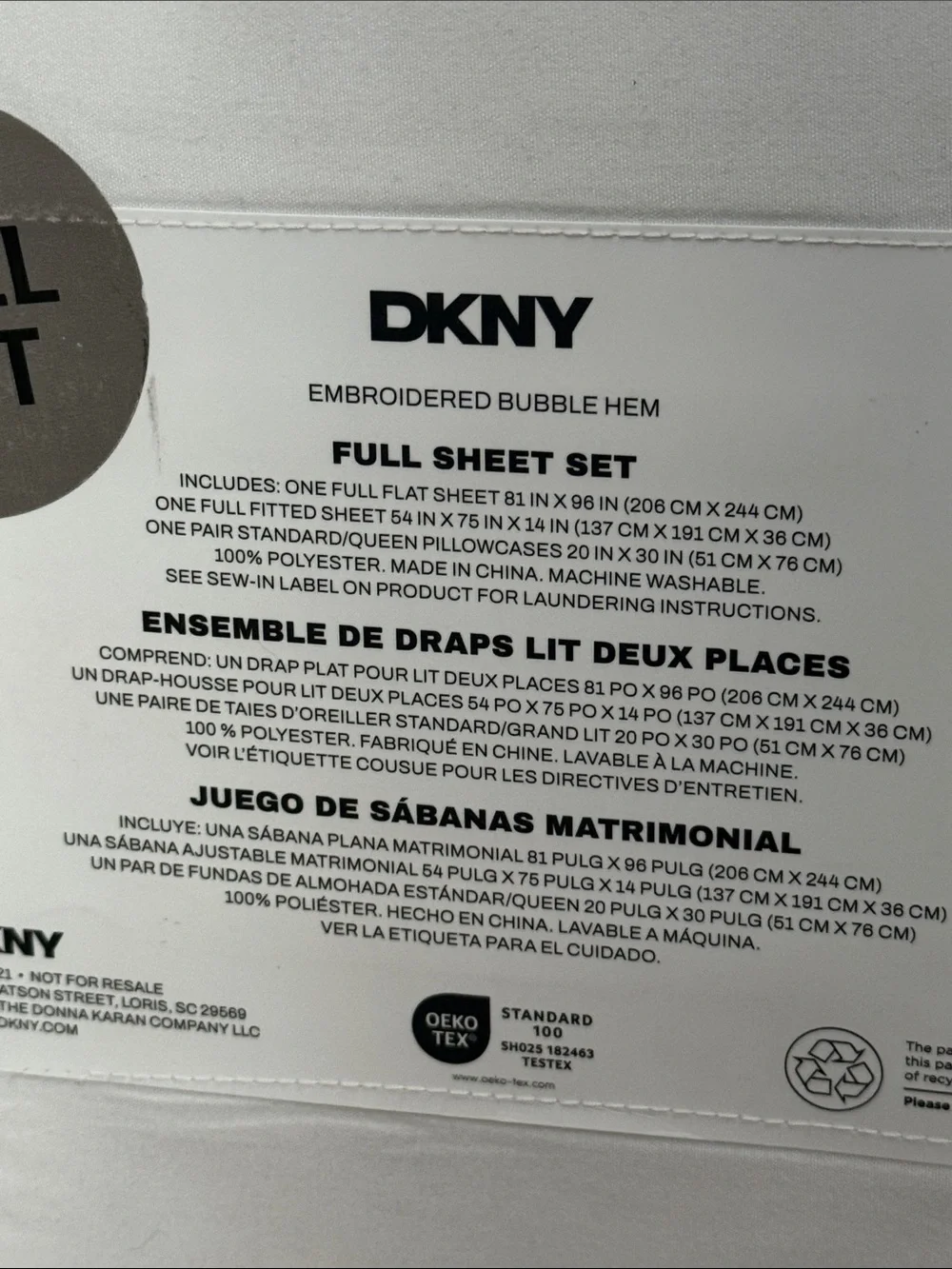 Dkny full sheet