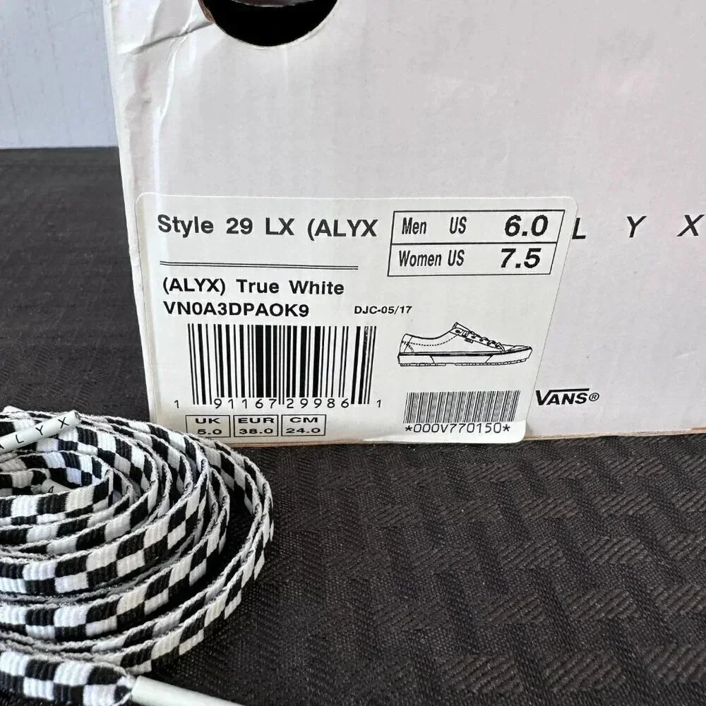 RARE Vans Vault Style 29 LX (Alyx) Sneakers